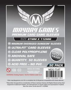50x Mayday Games Premium Magnum Oversized Dungeon Sleeves: 87X112mm for Munchkin MDG7147