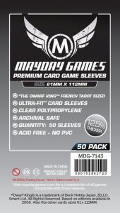50x Mayday Games Premium Magnum Platinum Card Sleeve Dwarf King French Tarot Sized 61x112mm MDG7143
