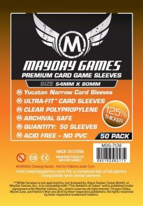 50x Mayday Games Premium Yucatan Narrow Card Game Sleeves 54x80mm MDG7136