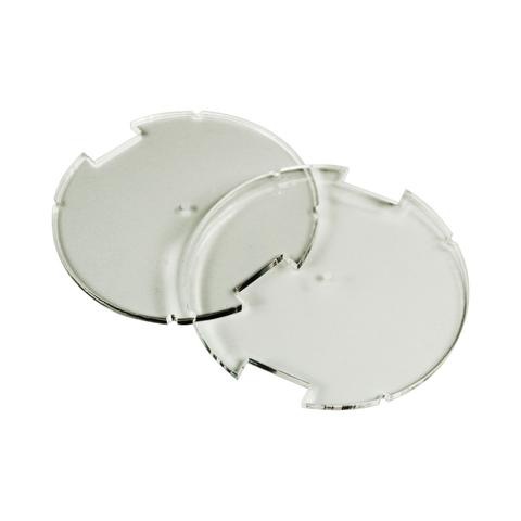70mm Circular Notched Bases Compatible with SW: Legion, 3mm Clear (2)