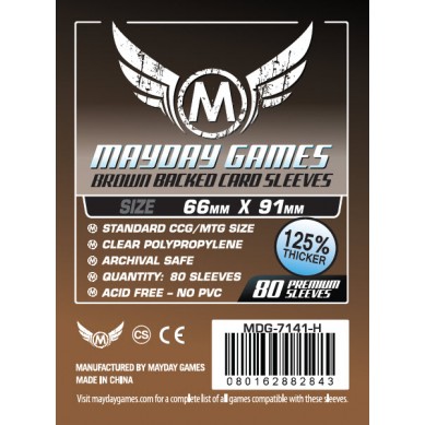 80 Mayday Games Ultimate MTG/Pro Card Sleeves Brown-backed and Textured 63.5mm x 88mm