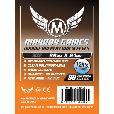 80 Mayday Games Ultimate MTG/Pro Card Sleeves Orange-backed and Textured 63.5mm x 88mm