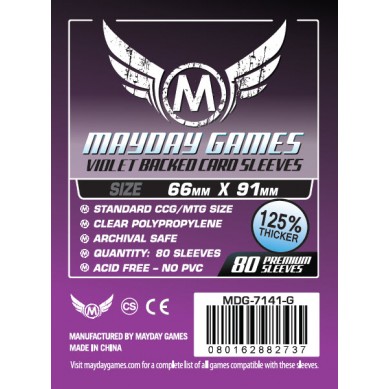 80 Mayday Games Ultimate MTG/Pro Card Sleeves Purple-backed and Textured 63.5mm x 88mm