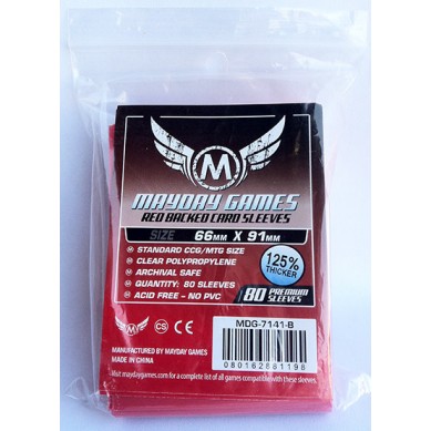 80 Mayday Games Ultimate MTG/Pro Card Sleeves Red-backed and Textured 63.5mm x 88mm