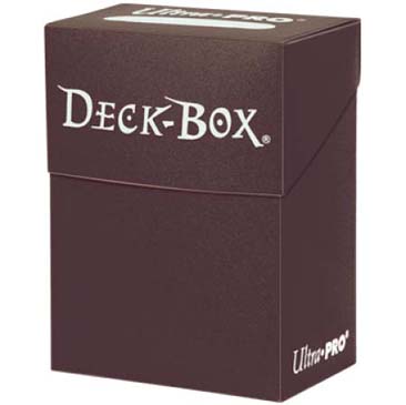 Brown deck box for LCG cards