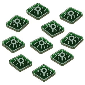 Clue Tokens Green Acrylic for Arkham Horror LCG