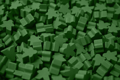 Dark Green mini meeple