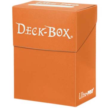 Orange deck box for LCG cards