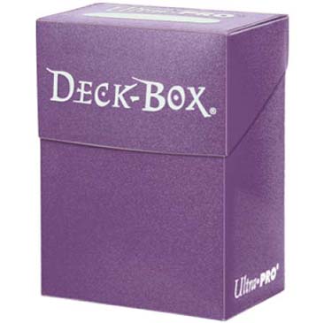 Purple deck box for LCG cards