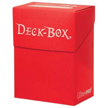 Red deck box for LCG cards