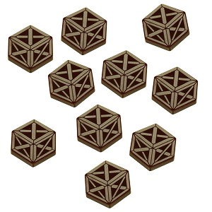 Resource Tokens Brown Acrylic for Arkham Horror LCG