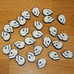 Skull Set (25 wooden tokens) Perfect for Scoundrels of Skullport!