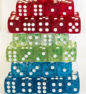 16mm Glitter Spot six sided dice D6