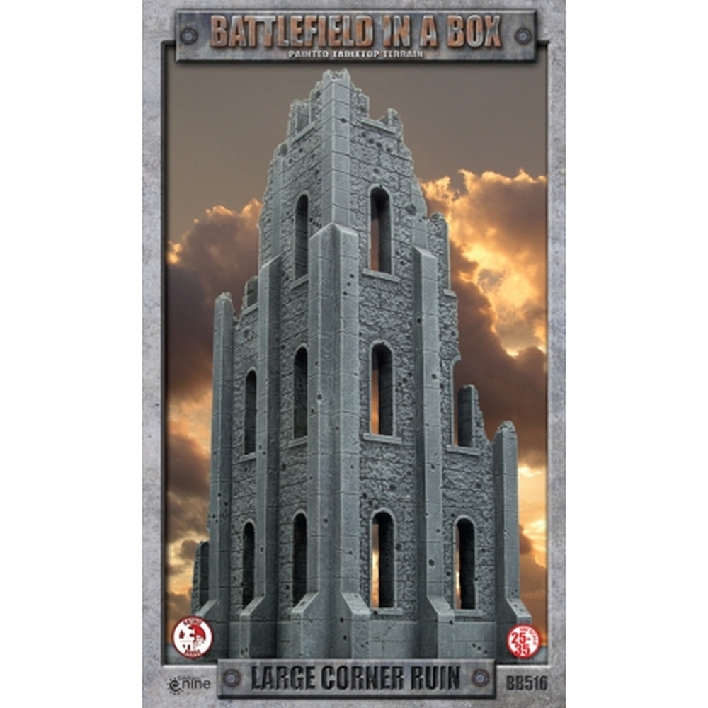 Battlefield in a Box Gothic Battlefields Terrain Large Corner Ruins ideal for Warhammer 40K and other games