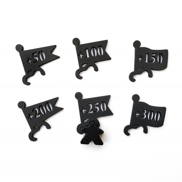 Black Scoring Flags for Carcassonne