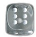 Clear Translucent six sided 12mm d6 dice with spots