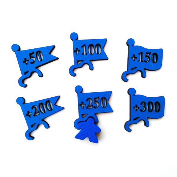 Blue Scoring Flags for Carcassonne