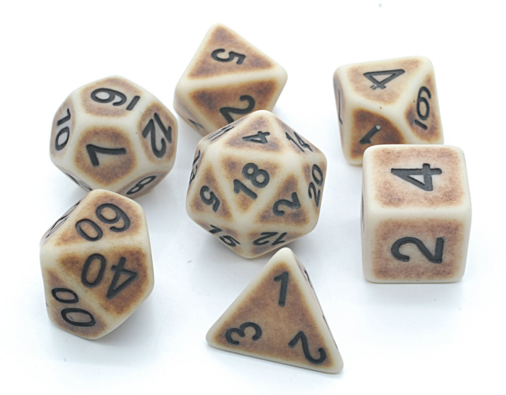 Brown Bone LegendDice  Ancient Dice Set