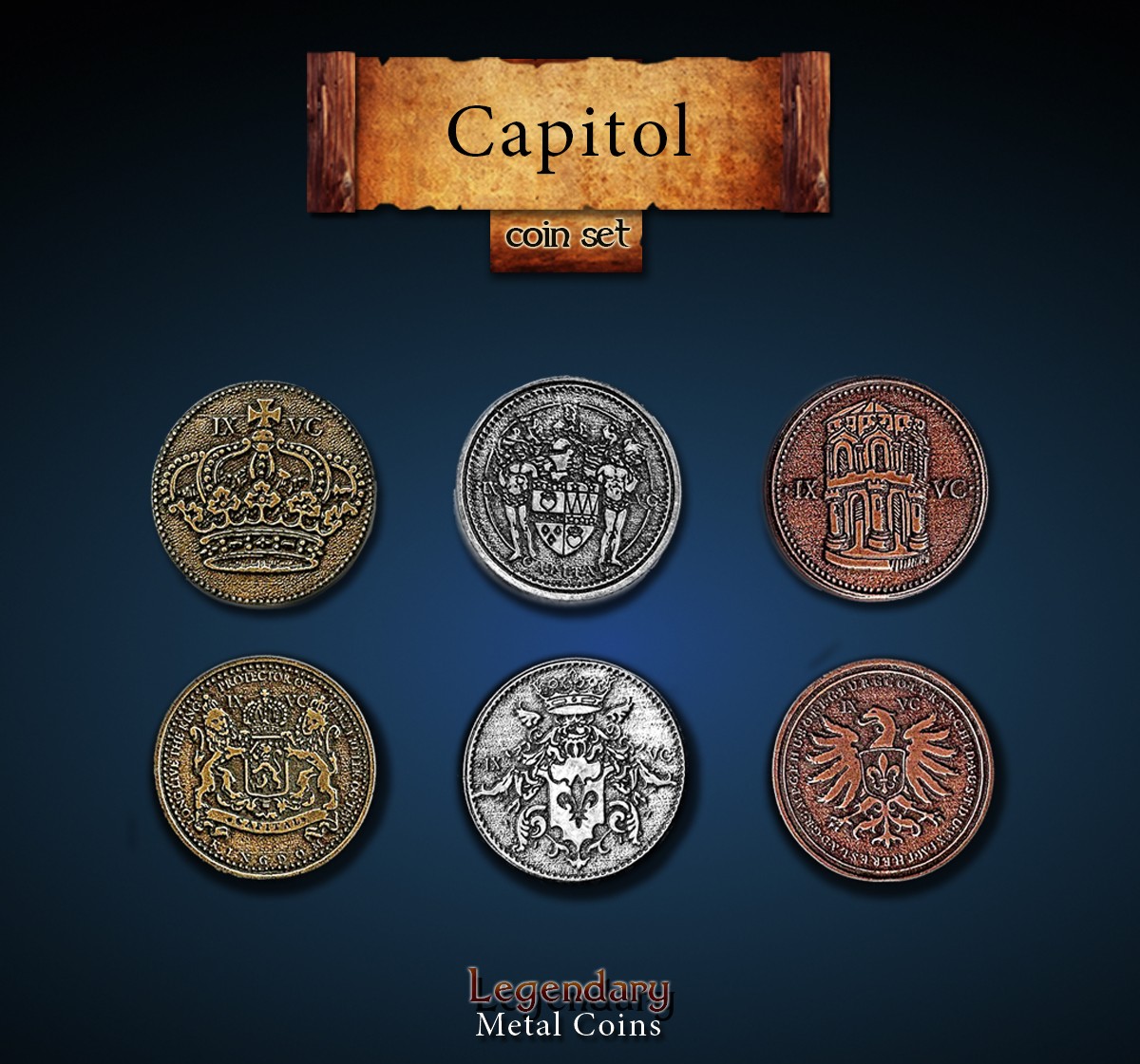 Capitol Coin Set Legendary Metal Coins