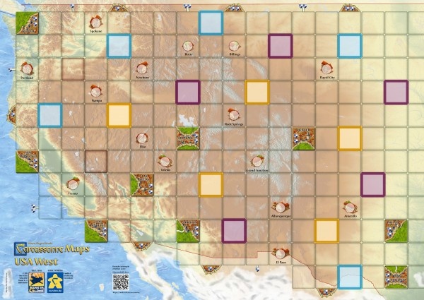 Carcassonne Maps - USA West