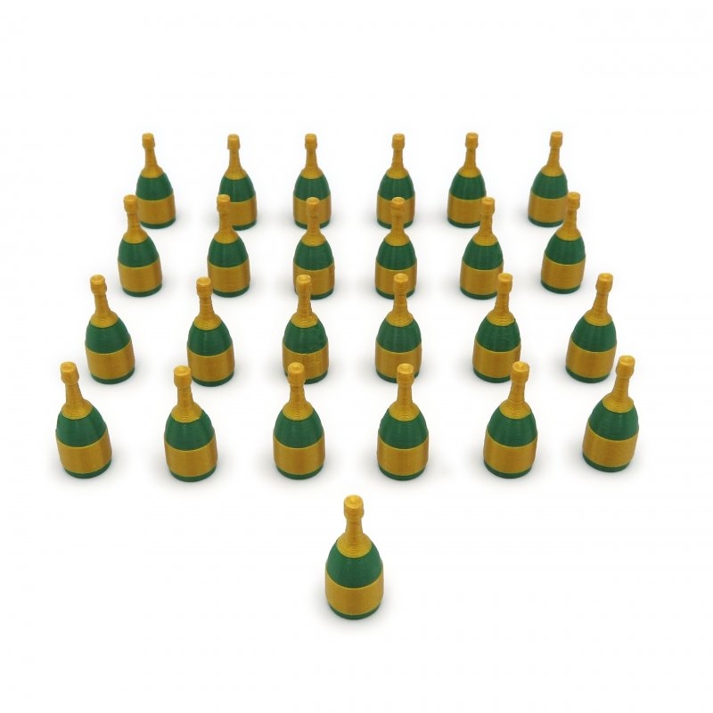 Champagne bottles for Let's Waltz expansion 25 bioplastic pieces