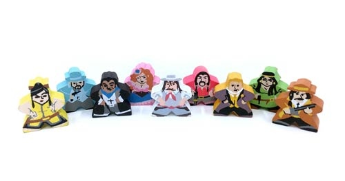 Character Meeples for Colt Express (9 pcs)