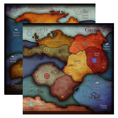 Cthulhu Wars Board Game: Oversized 3-5 Player Earth Map M13