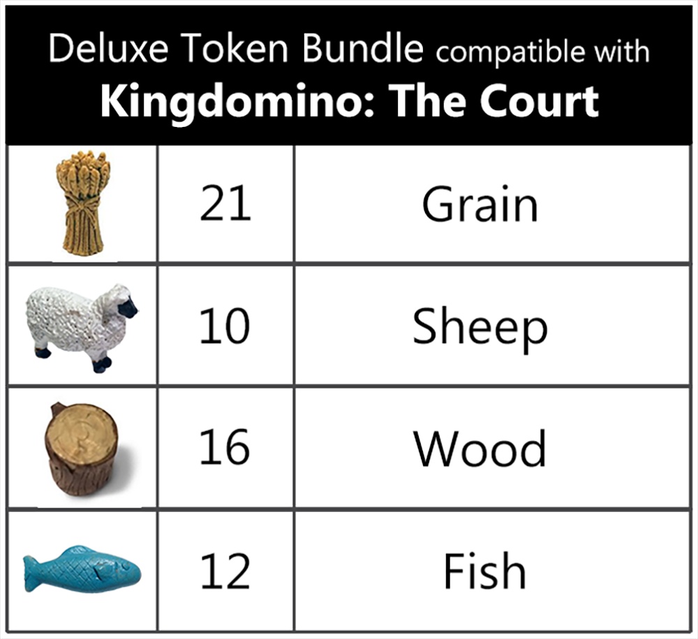 Deluxe Token Bundle compatible with Kingdomino: The Court (set of 59)