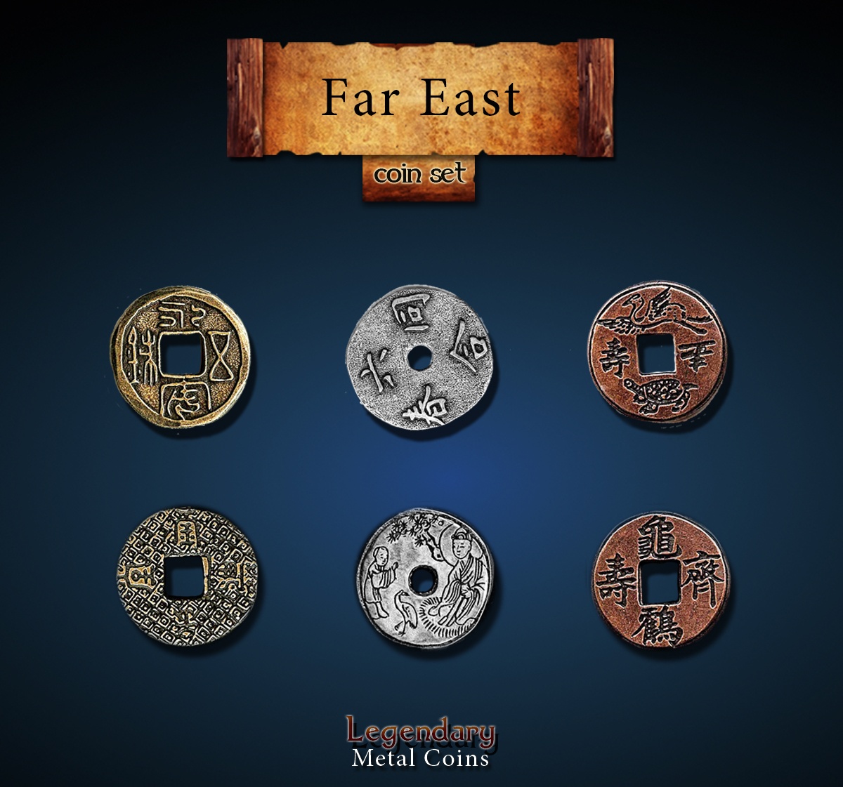 Far East Coin Set Legendary Metal Coins