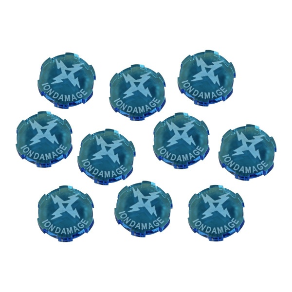 Ion Damage Tokens for Star Wars: Legion, Fluorescent Blue (10)