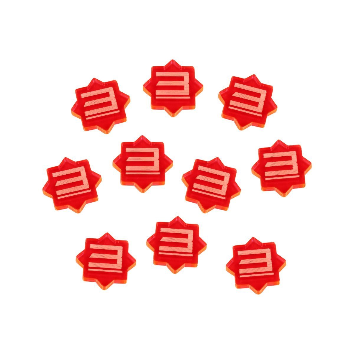 LITKO 3-Damage Tokens Compatible with Forged Key Card Game, Fluorescent Pink (10)