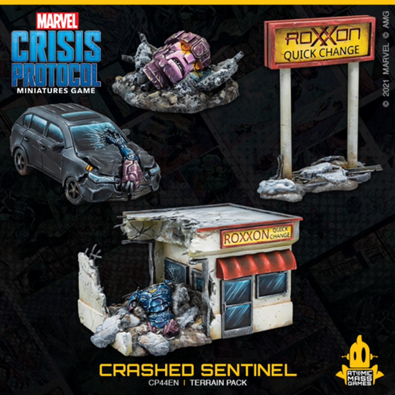 Marvel Crisis Protocol Crashed Sentinel Terrain Pack