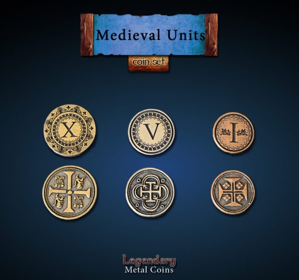 Medieval Unit Coin Set Legendary Metal Coins