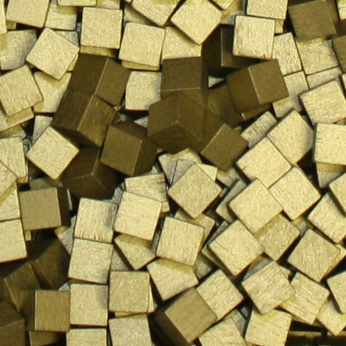 Metallic Gold 8mm wooden cube