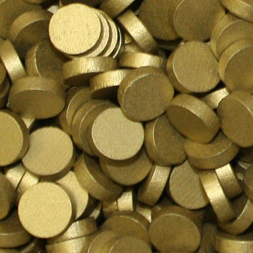 Metallic Gold 15 x 4 mm wooden disc