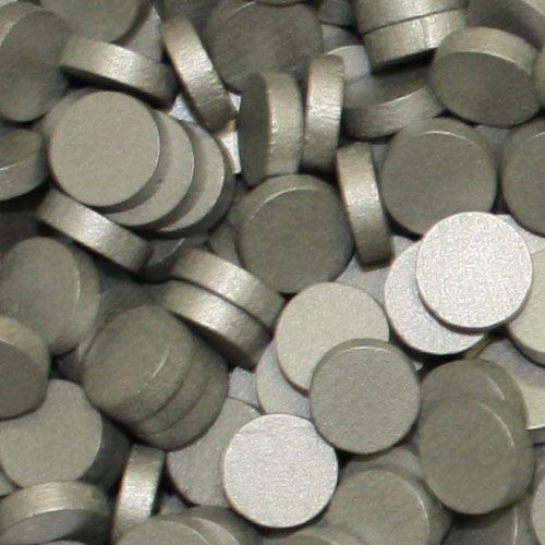 Metallic Silver 15 x 4 mm wooden disc