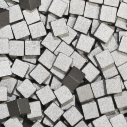 Metallic Silver 8mm wooden cube
