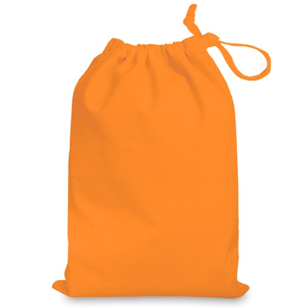 Orange Large cotton bag ideal for Carcassonne tiles