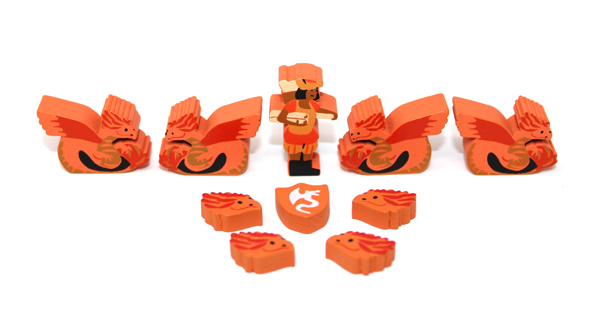 Orange Wyrmspan Dragons, Dragon Heads, Explorer & Shield Upgrade