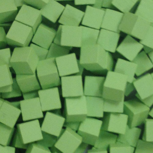 Light Green 8mm wooden cube