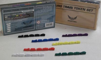 Premium Wooden Train Token Set