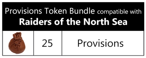 Provisions Token Bundle compatible with Raiders of the North Sea (set of 25)