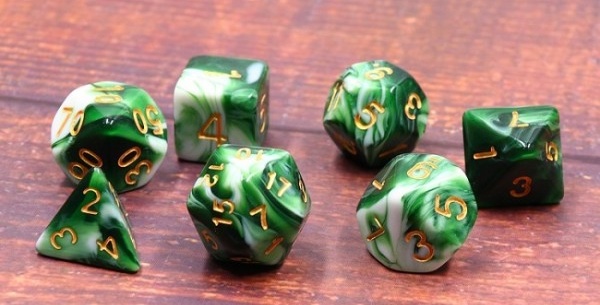 Emerald LegendDice Marble Dice Set