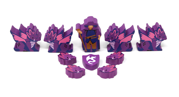 Purple  Wyrmspan Dragons, Dragon Heads, Explorer & Shield Upgrade