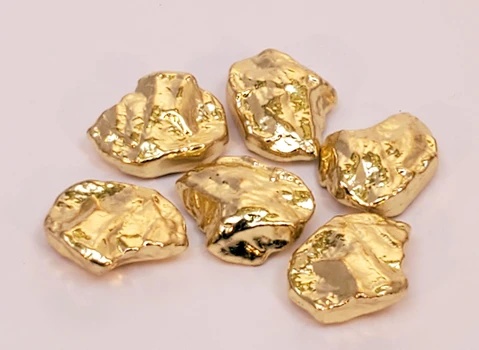 Realistic Gold Nugget Tokens