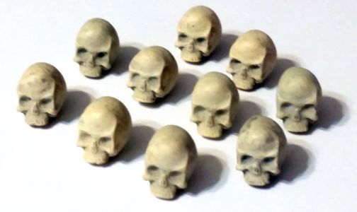 Pack of 10 Realistic Skull Tokens