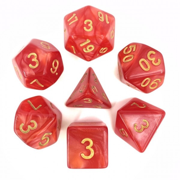 Red LegendDice Pearl Dice Set