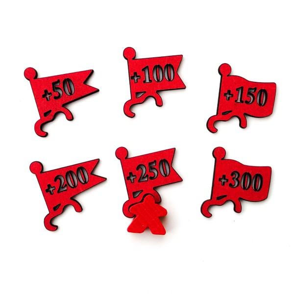 Red Scoring Flags for Carcassonne