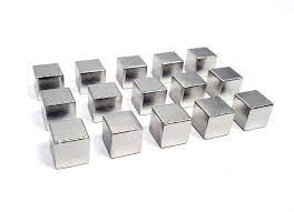 Silver 9.5mm Metal Cubes (set of 15)