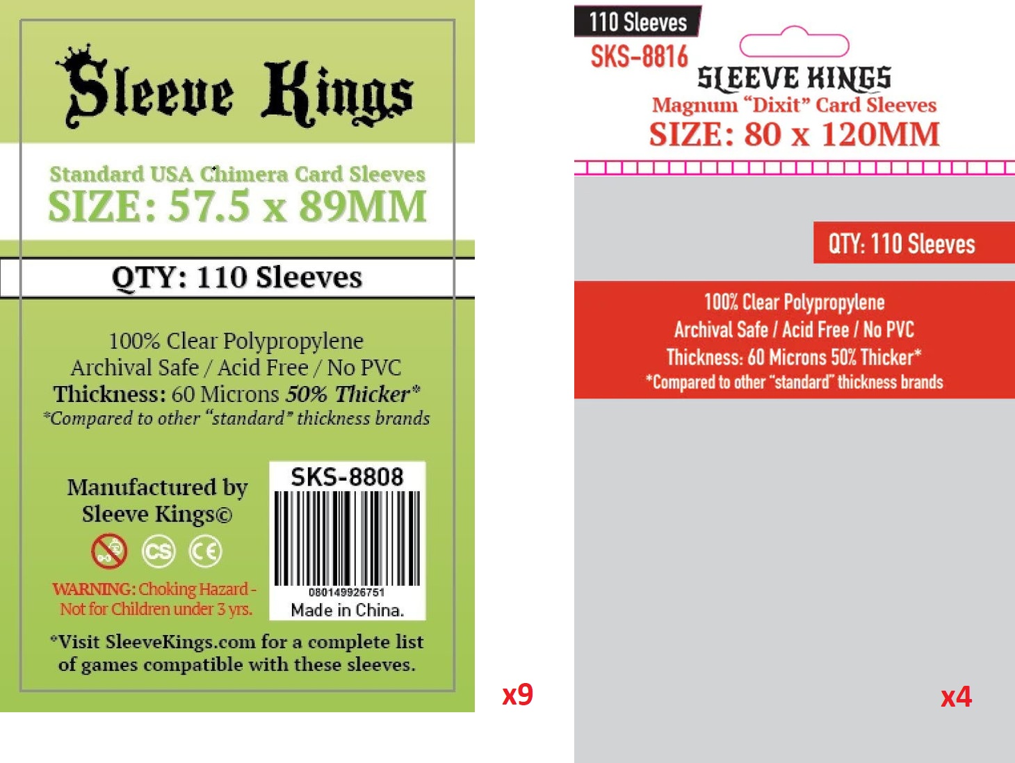 Sleeve Kings Bundle for Vantage (8808x9, 8816x4)